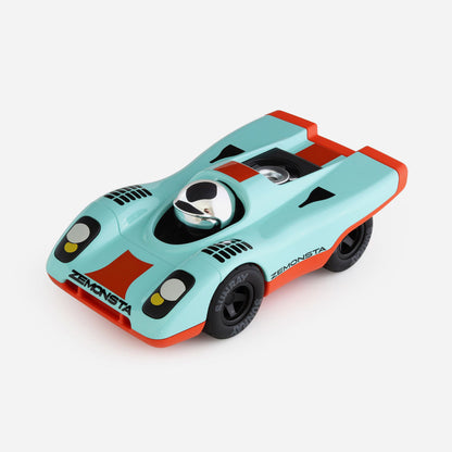 Playforever Zemonsta Race Car Klaus Mint Blue and Orange