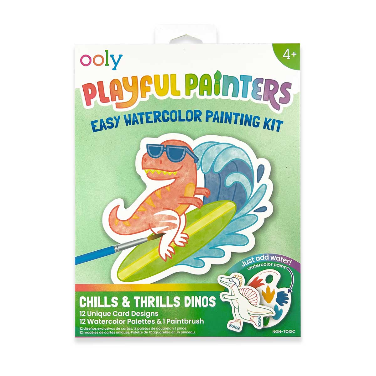 Playful Painters Easy Watercolor Painting Kit - Chills & Thrills Dinos from Ooly