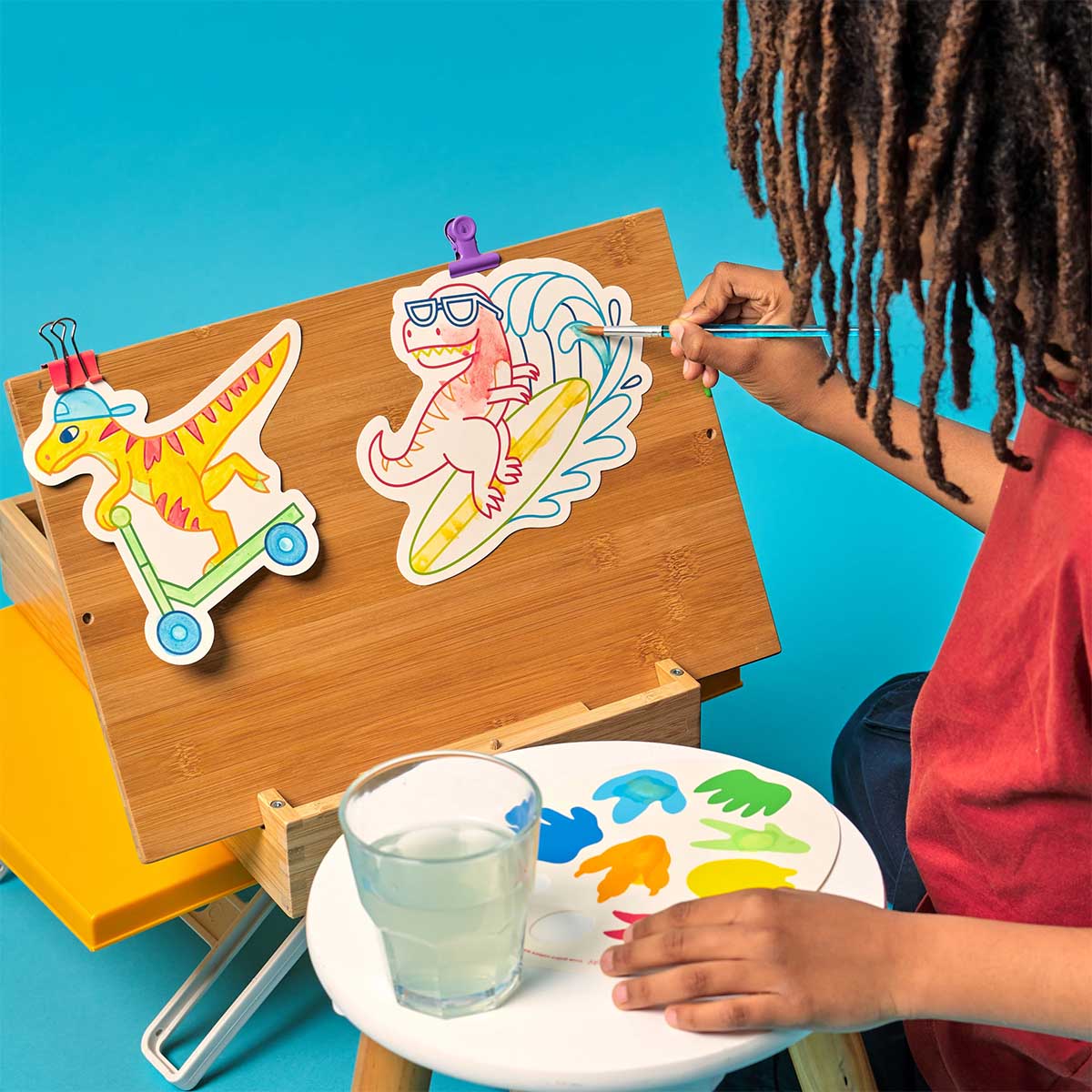 Playful Painters Easy Watercolor Painting Kit - Chills & Thrills Dinos from Ooly