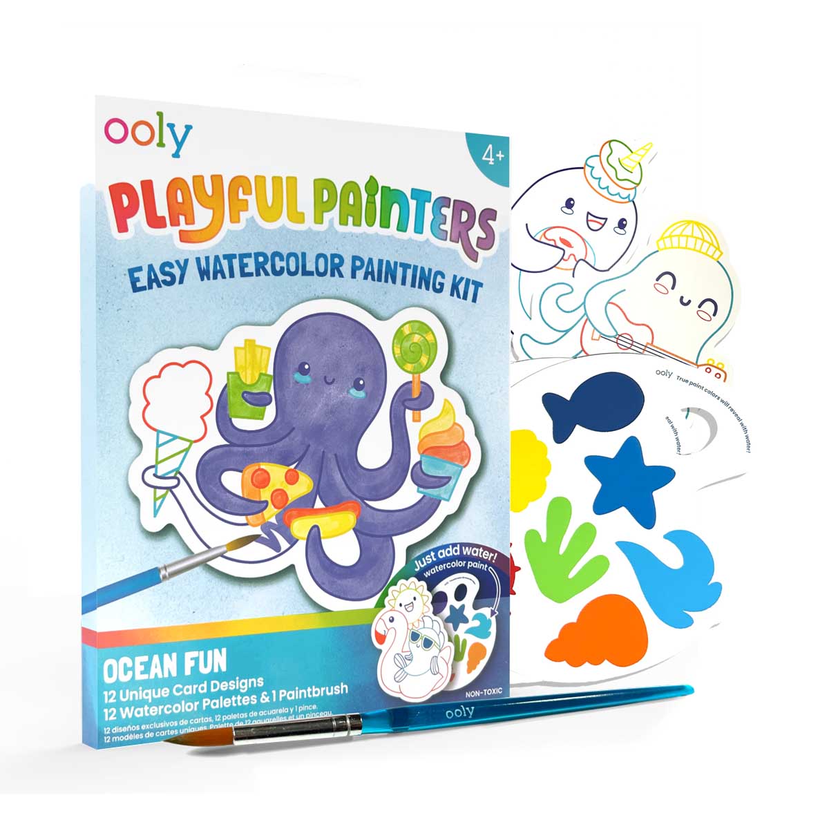 Playful Painters Easy Watercolor Painting Kit - Ocean Fun