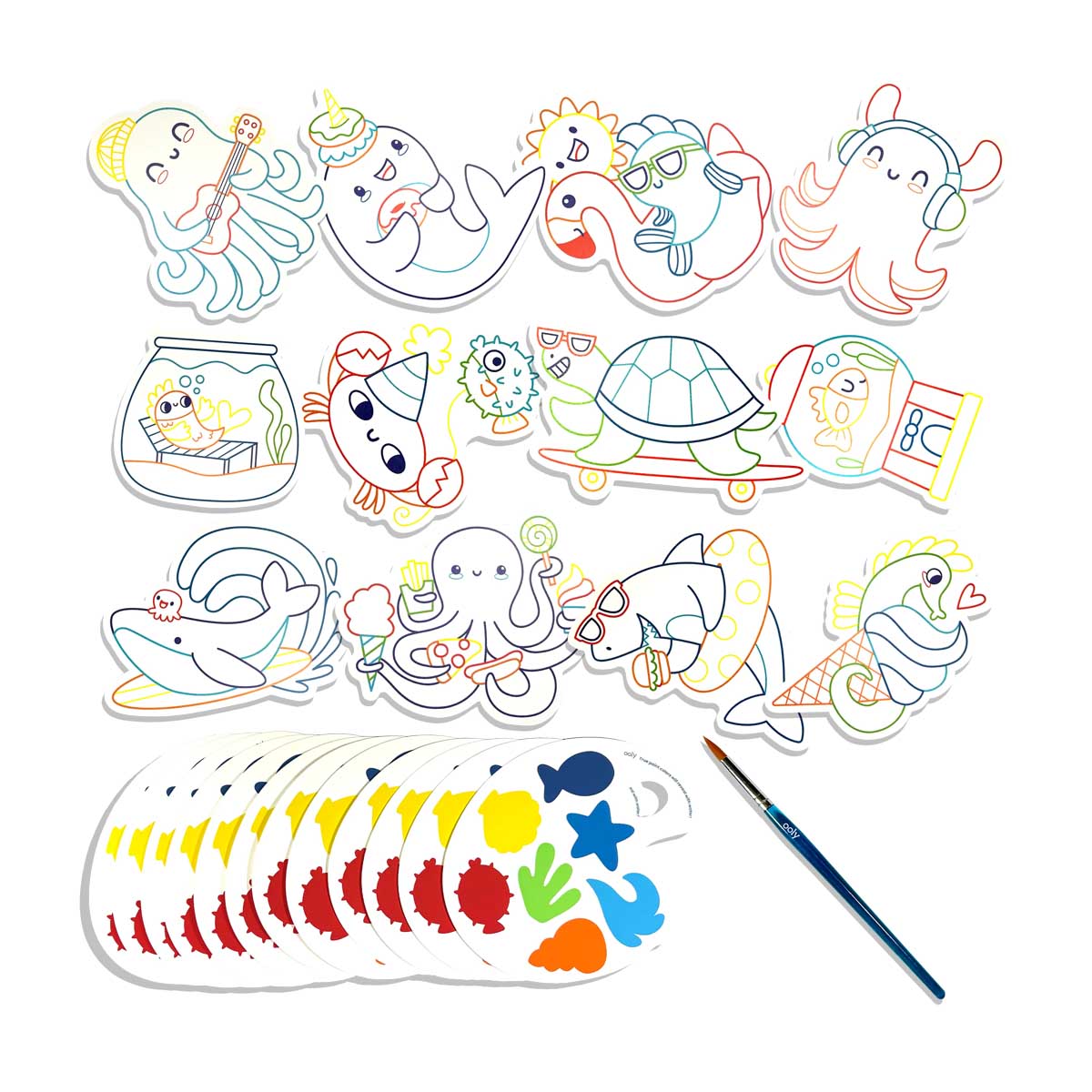 Playful Painters Easy Watercolor Painting Kit - Ocean Fun