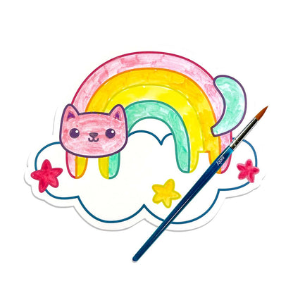 Playful Painters Easy Watercolor Painting Kit - Rainbow Cuties from Ooly