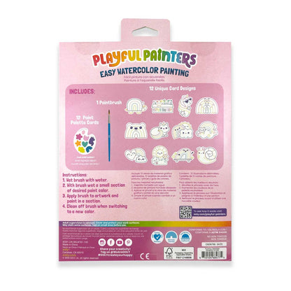 Playful Painters Easy Watercolor Painting Kit - Rainbow Cuties from Ooly