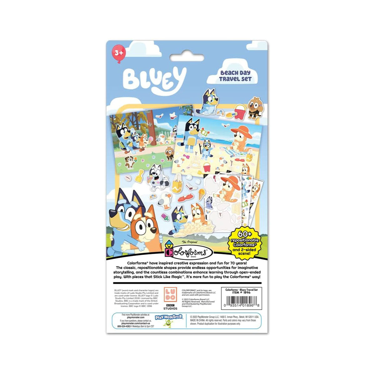 Colorforms Bluey Beach Day Travel Set