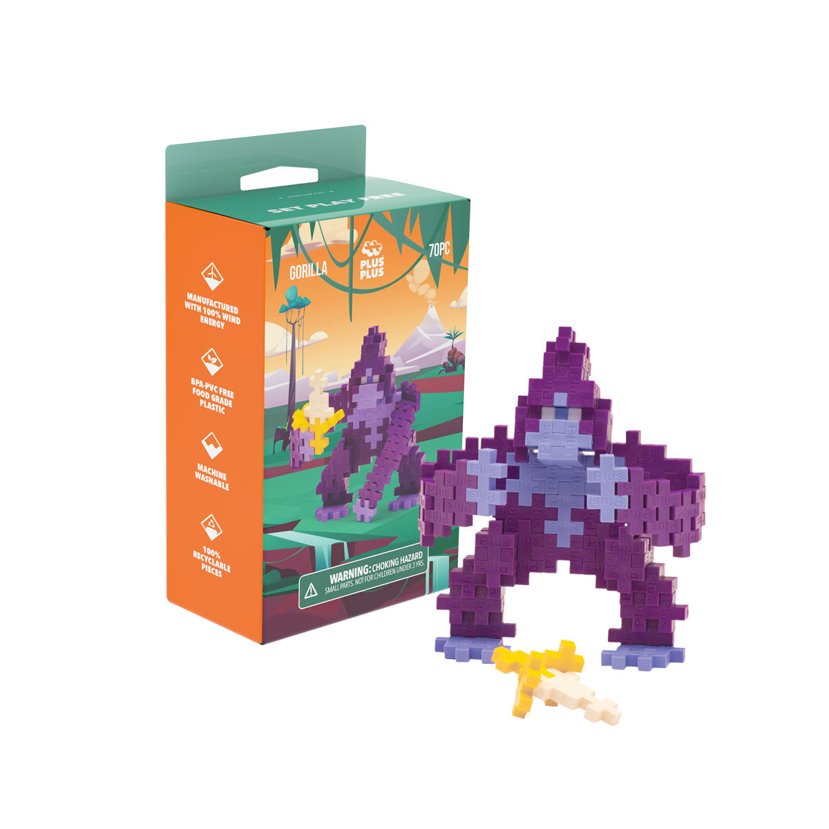 Plus-Plus Grape Gorilla 70 Piece Boxed Set