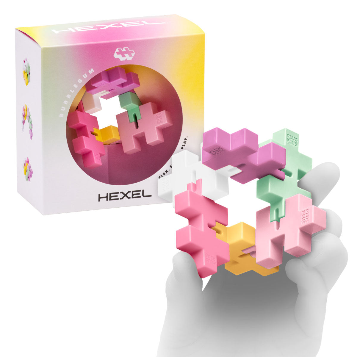 Plus Plus Hexel Bubblegum Fidget Toy