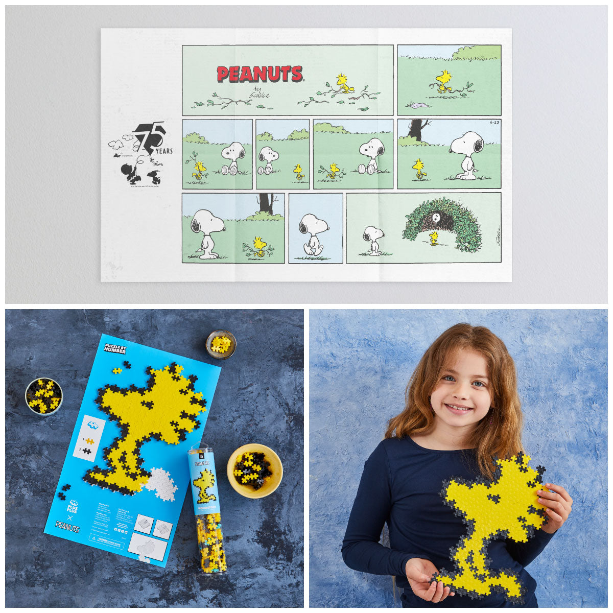 Woodstock - Plus-Plus Peanuts Puzzle By Number 275 pc Tube