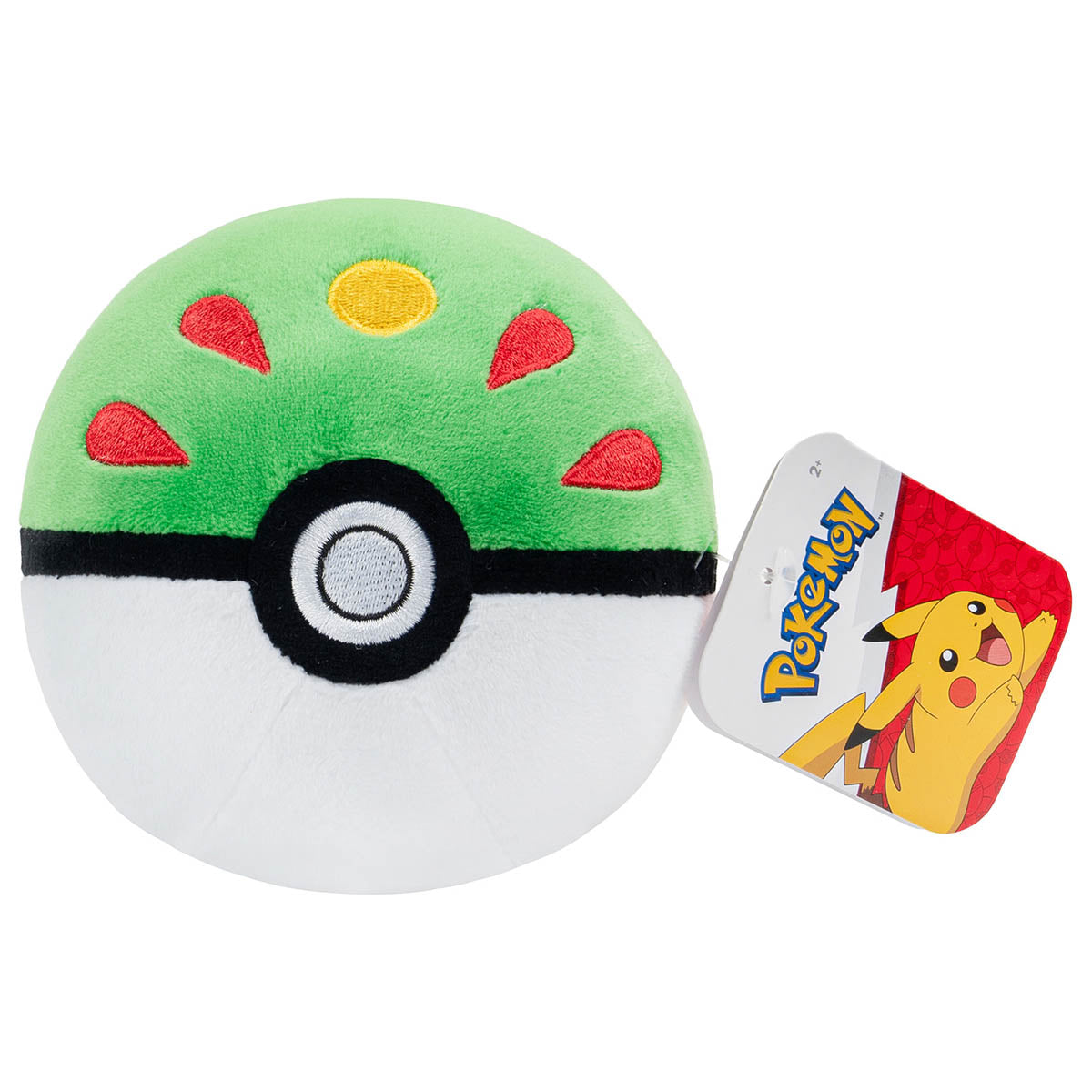 Green and White Pokemon 5" Poke Ball Plush