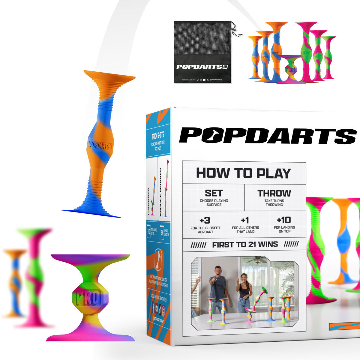 PopDarts Pro Packs - Neon (pink/green & blue/orange)