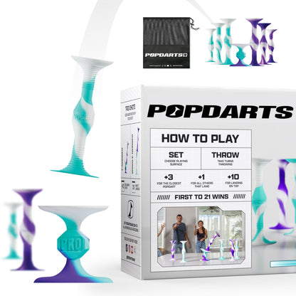 PopDarts Pro Packs - Retro (purple/white & turquoise/white)