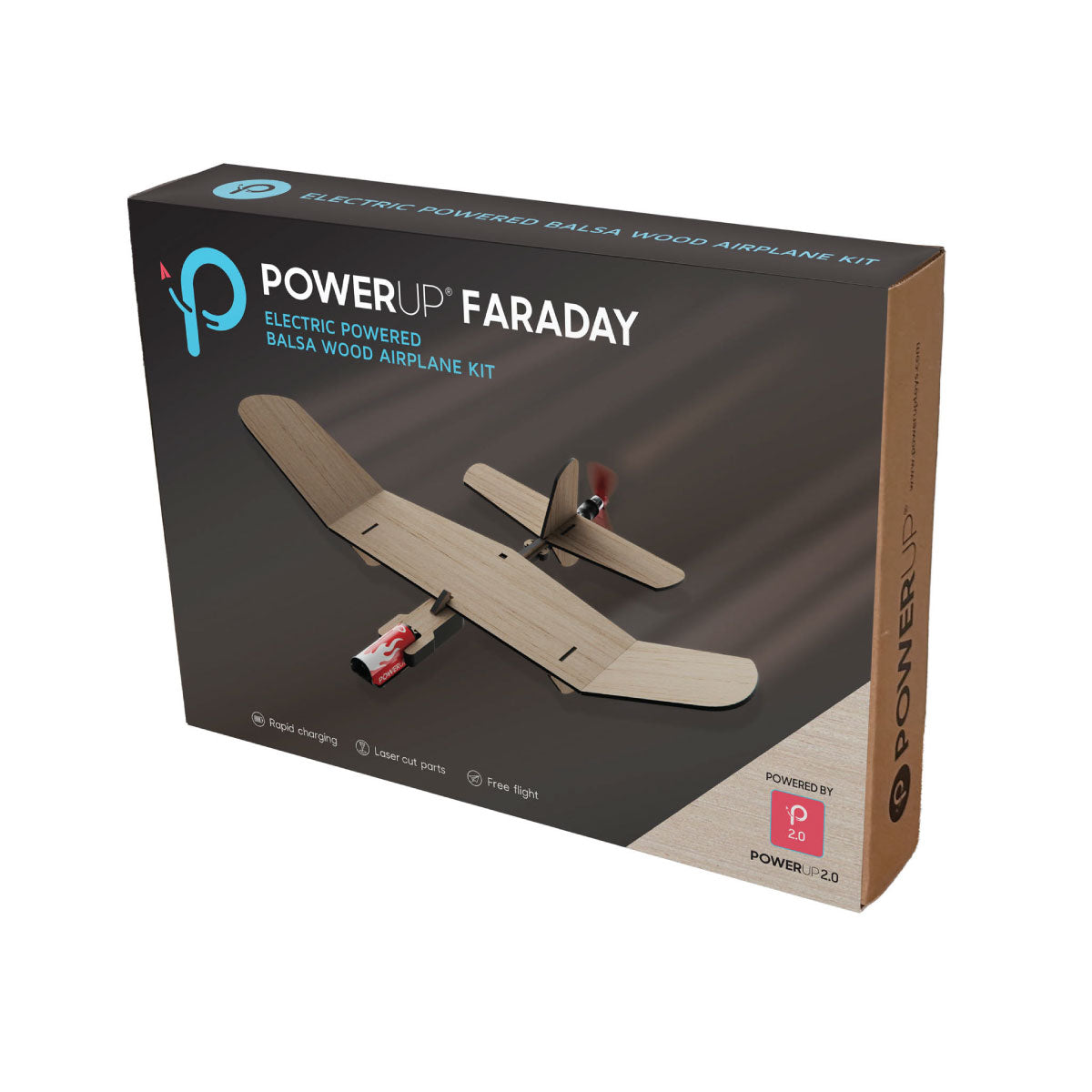 Powerup Faraday Electric Powered Balsa Wood Airplane Kit