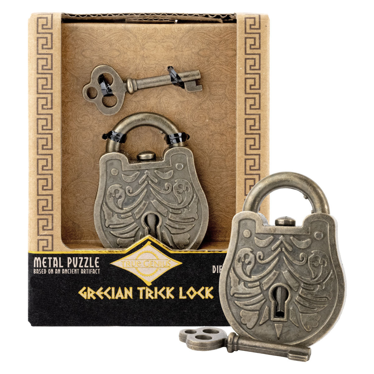 Grecian Trick Lock  - True Genius Lock & Key Puzzle