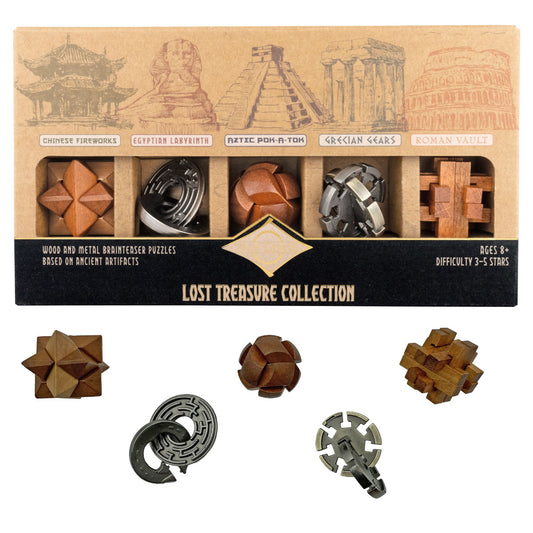 True Genius Lost Treasure Collection set of 5 Brain Teaser Puzzles