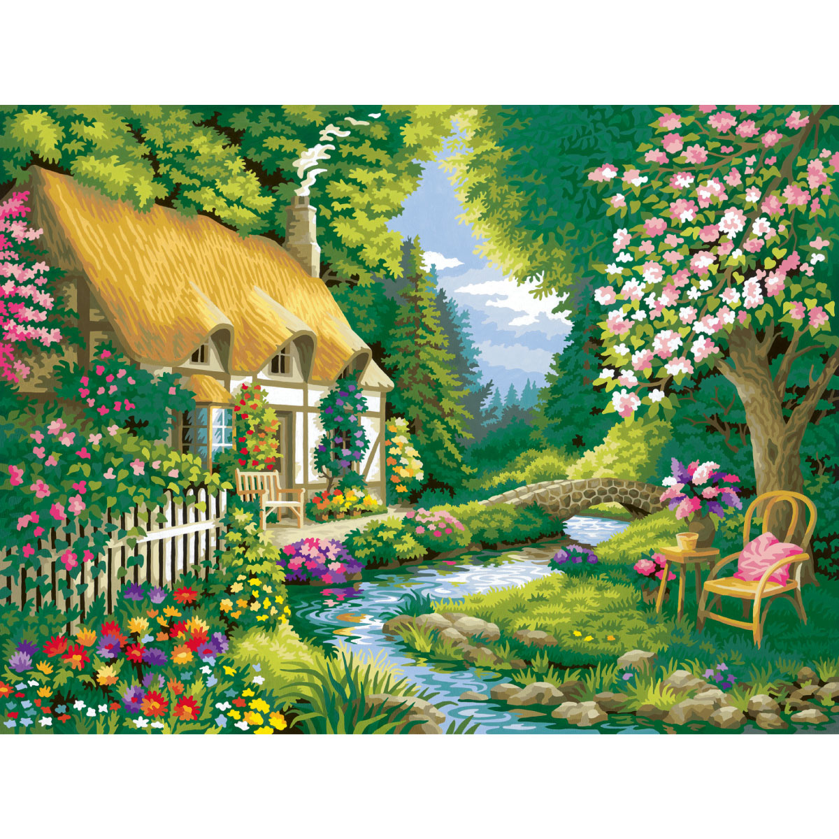 Ravensburger CreArt Paint By Number River Cottage