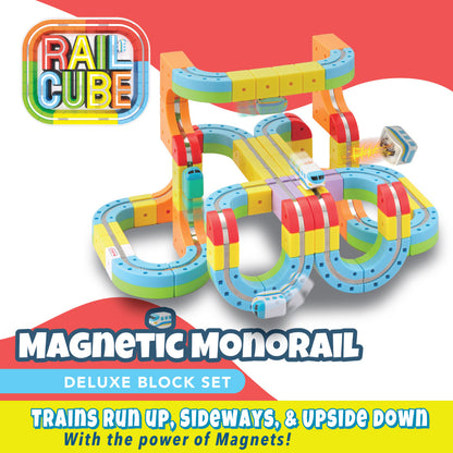 Rail Cube Magnetic Monorail Deluxe Block Set