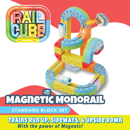 Rail Cube Magnetic Monorail Starter Block Set