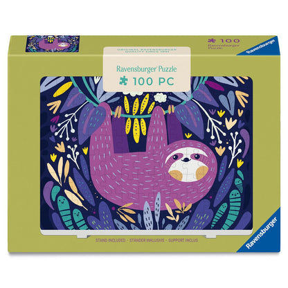 Ravensburger Purple Sloth Smile 100 Piece Mini Jigsaw Puzzle