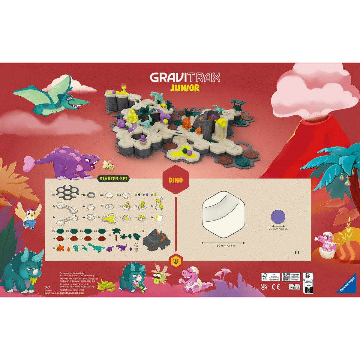 GraviTrax Junior Starter Set XXL Dino - 197 Pieces
