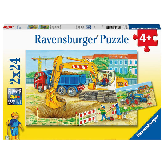 Ravensburger Farm & Construction Site 2 x 24 Piece Jigsaw Puzzle