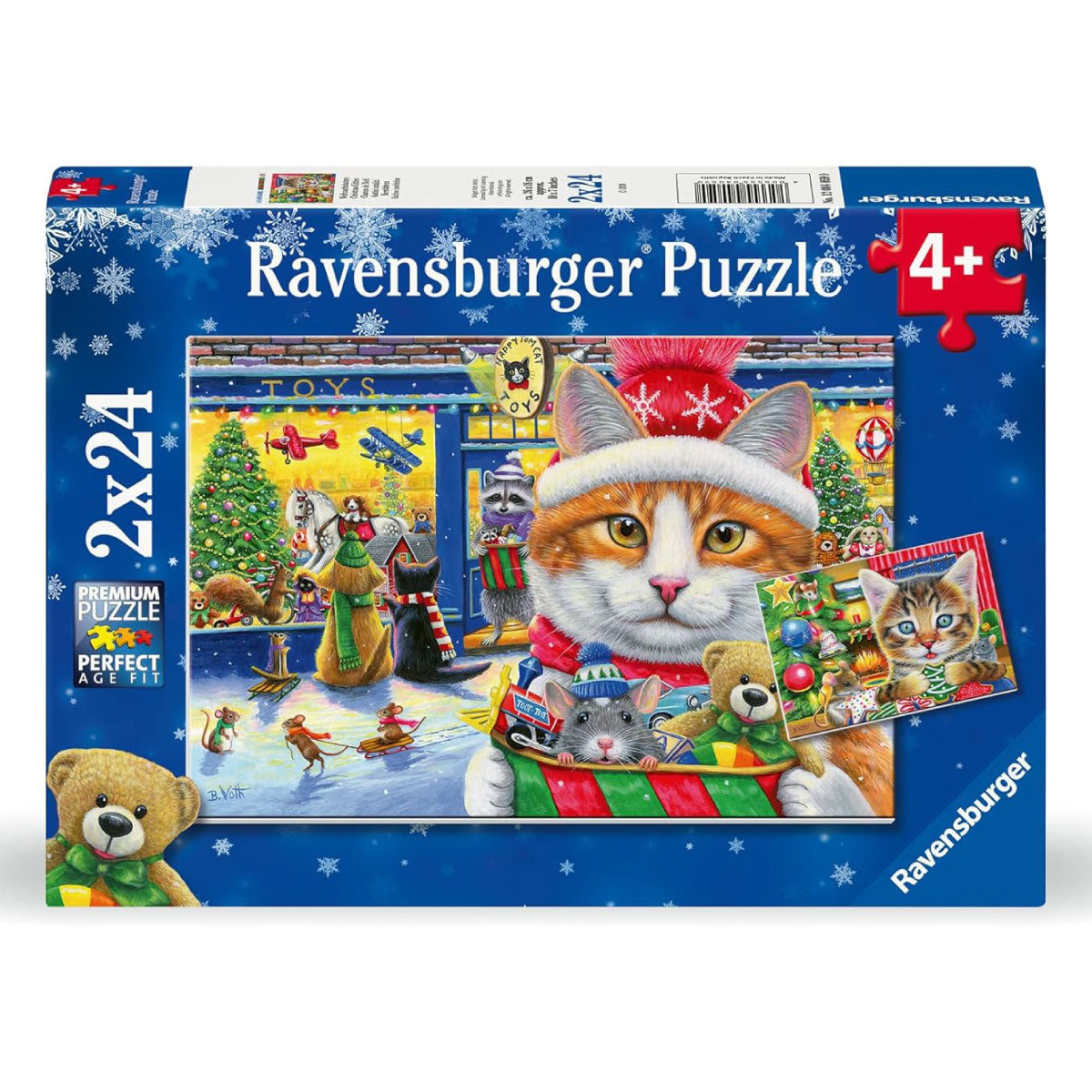 Ravensburger Christmas Kitties 2 x 24pc Jigsaw Puzzles