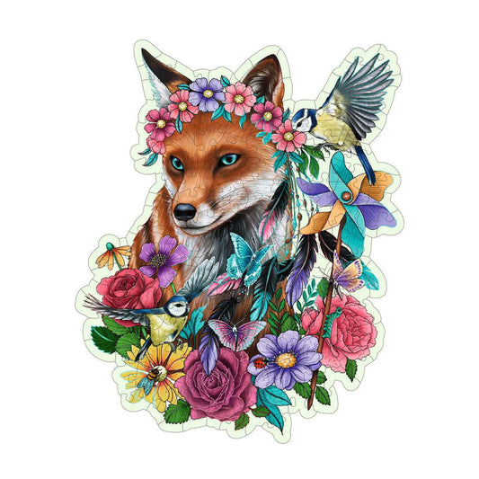 Ravensburger Shaped Wooden Jigsaw Puzzle Colorful Fox - 150 Piece