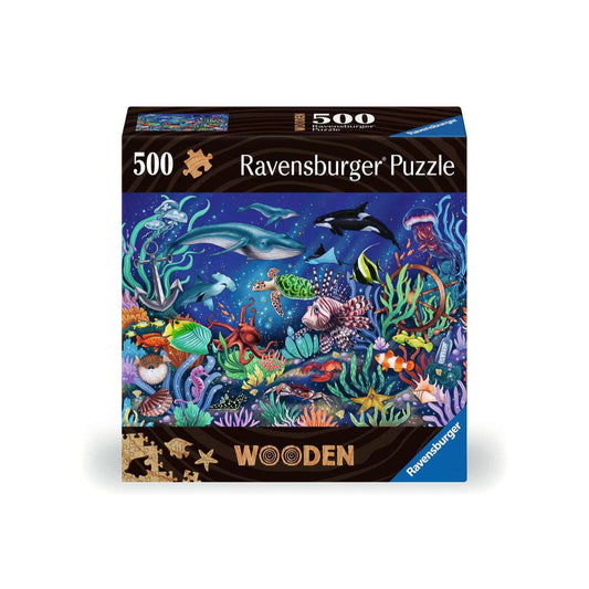 Ravensburger Wooden Jigsaw Puzzle Under the Sea - 500 Pieces