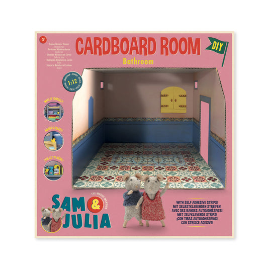 Sam & Julia Bathroom DIY Cardboard Room 1:12 Scale