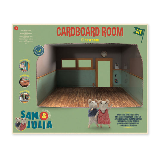 Sam & Julia Classroom DIY Cardboard Room 1:12 Scale