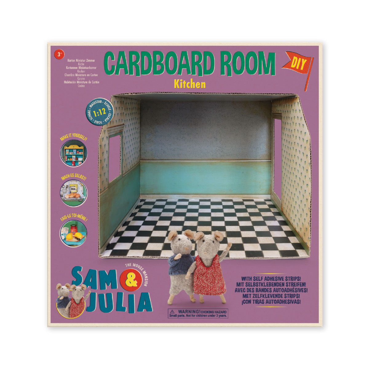 Sam & Julia Kitchen DIY Cardboard Room 1:12 Scale