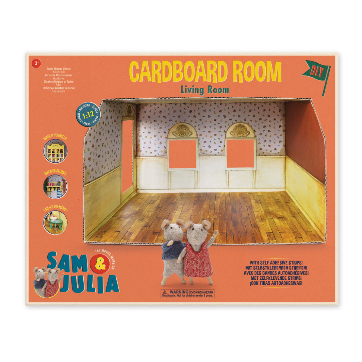 Sam & Julia Living Room DIY Cardboard Room 1:12 Scale