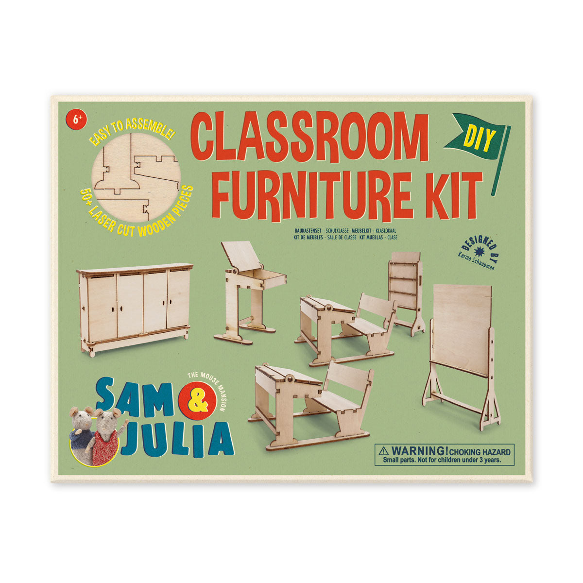 Sam & Julia Classroom DIY Furniture Kit 1:12 Scale