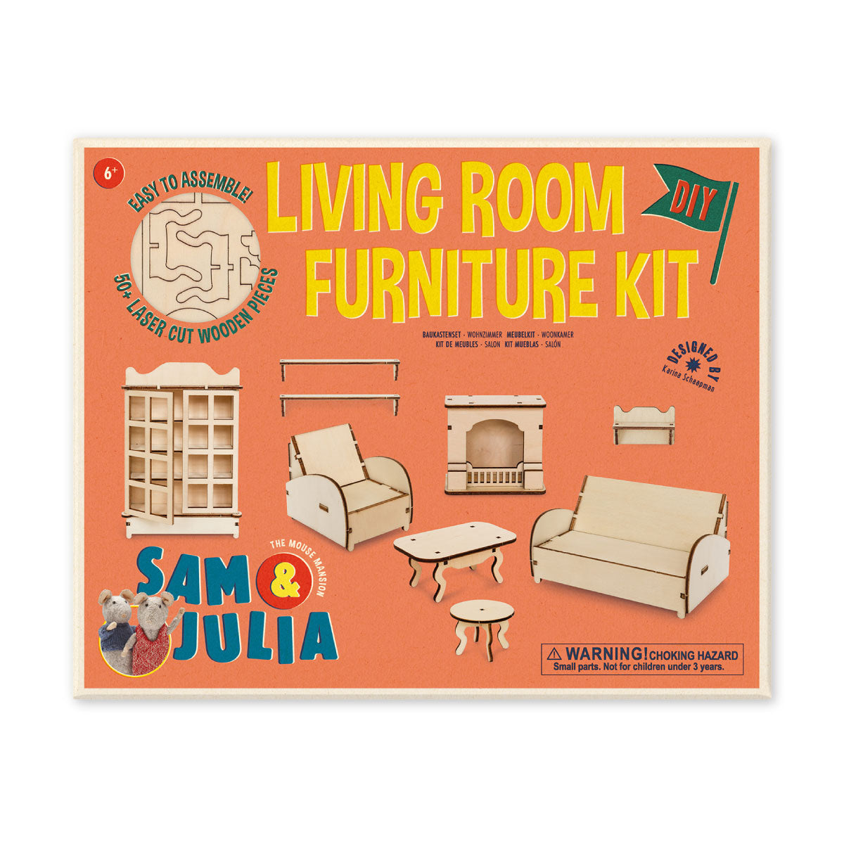 Sam & Julia Living Room DIY Furniture Kit 1:12 Scale