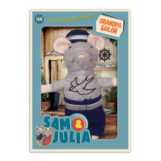 Sam & Julia Mouse Mansion Grandpa Sailor Plush Mouse