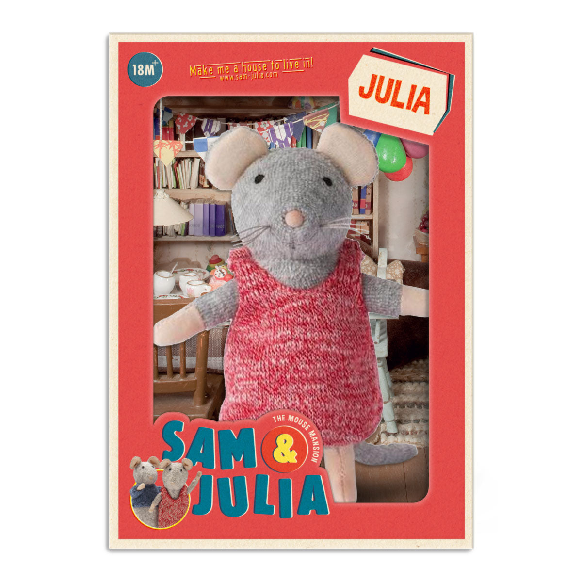 Sam & Julia Mouse Mansion Julia Plush Mouse