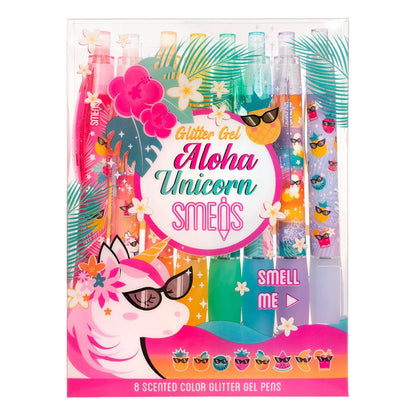 Scentco Aloha Unicorn Gel Smens - 8 Scented Glitter Gel Pens