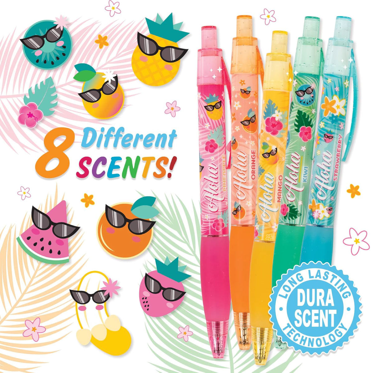Scentco Aloha Unicorn Gel Smens - 8 Scented Glitter Gel Pens