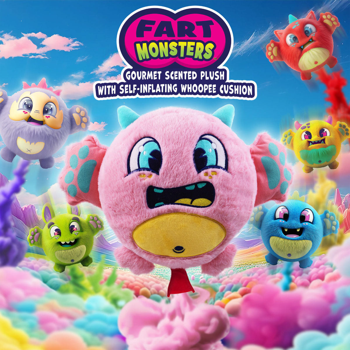 Fart Monsters Gourmet Scented Plush with Whoopee Cushion inside!