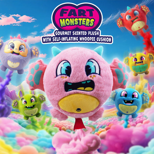 Fart Monsters Gourmet Scented Plush with Whoopee Cushion inside!
