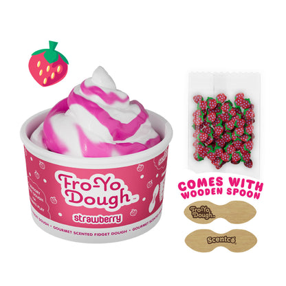 Scentco Fro-Yo Strawberry Gourmet Scented Fidget Dough with Mix-Ins