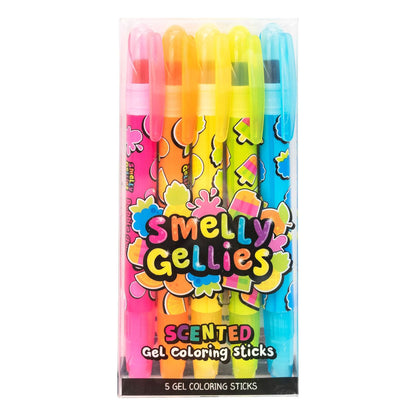 Scentco Smelly Gellies Scented Gel Coloring Sticks 5 Pen Set