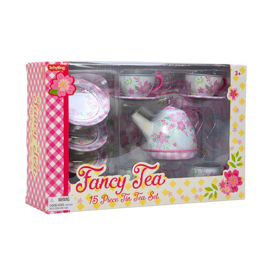 Schylling Fancy Tea Tin Tea Set - 15 Pieces