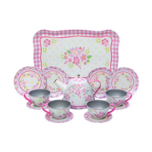 Schylling Fancy Tea Tin Tea Set - 15 Pieces