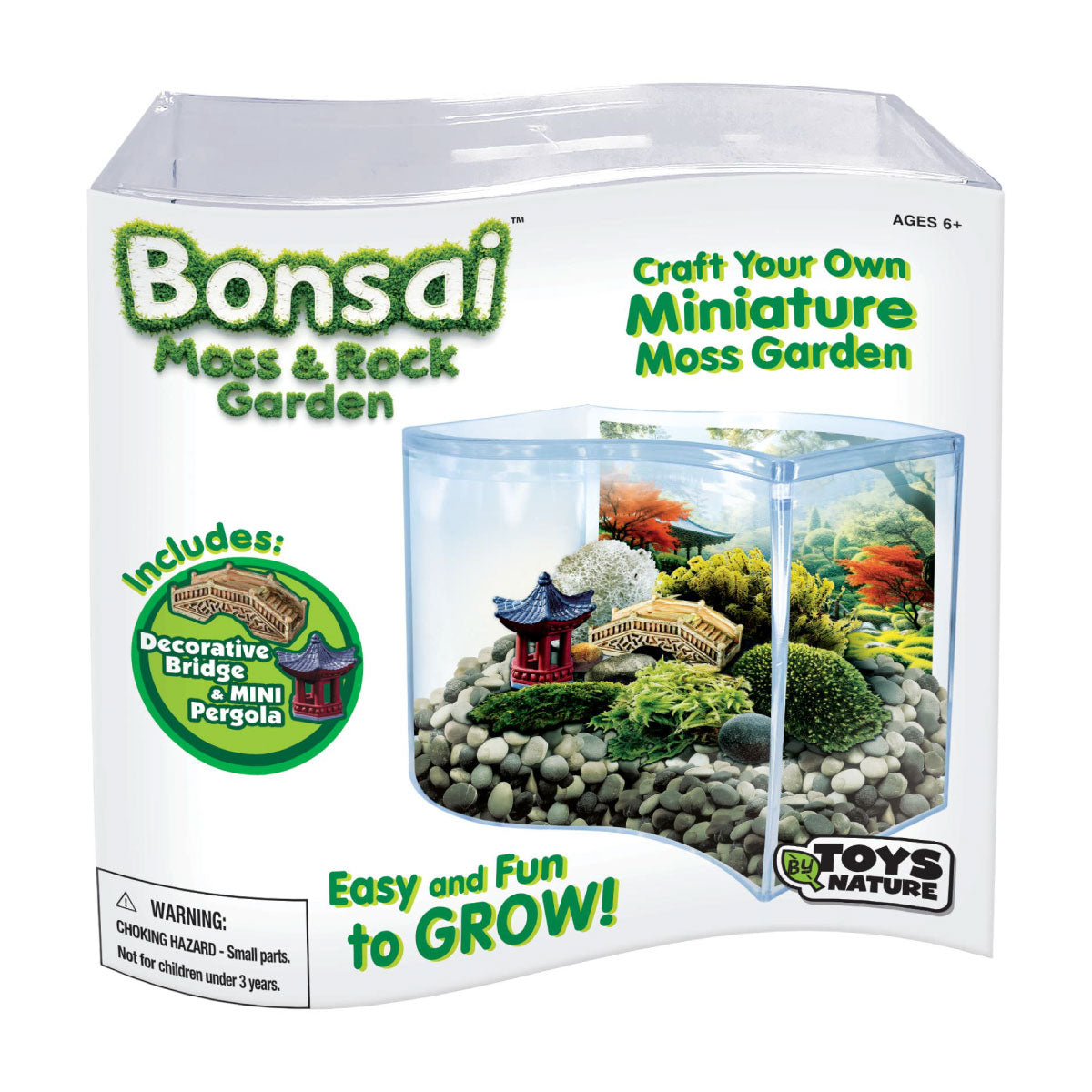 Toys By Nature Bonsai Moss and Rock Garden Wave Terrarium