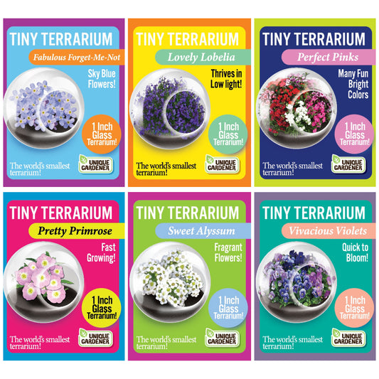 Unique Gardener Tiny Terrarium - Flowers