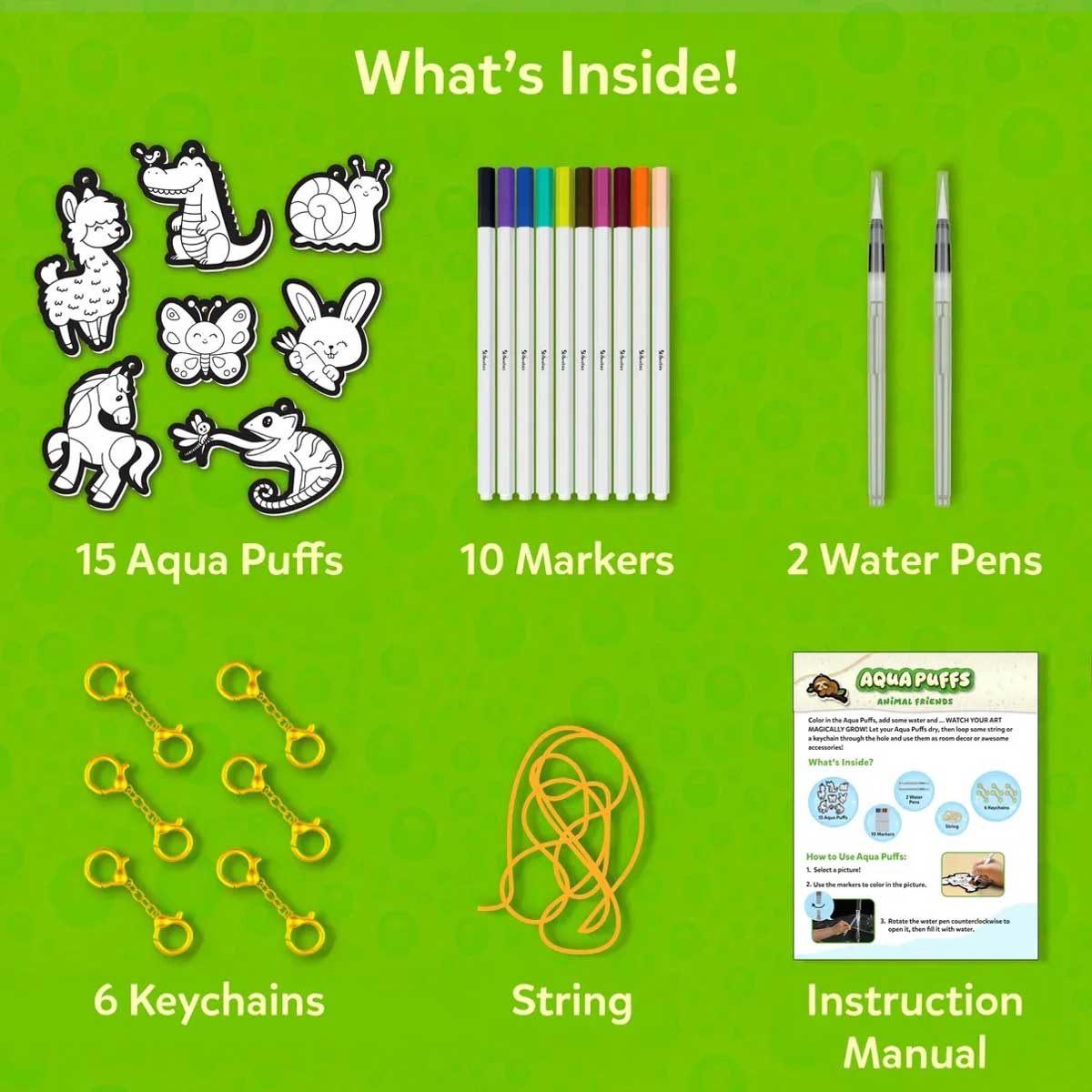 Skillmatics Aqua Puffs 3D Art Animal Friends