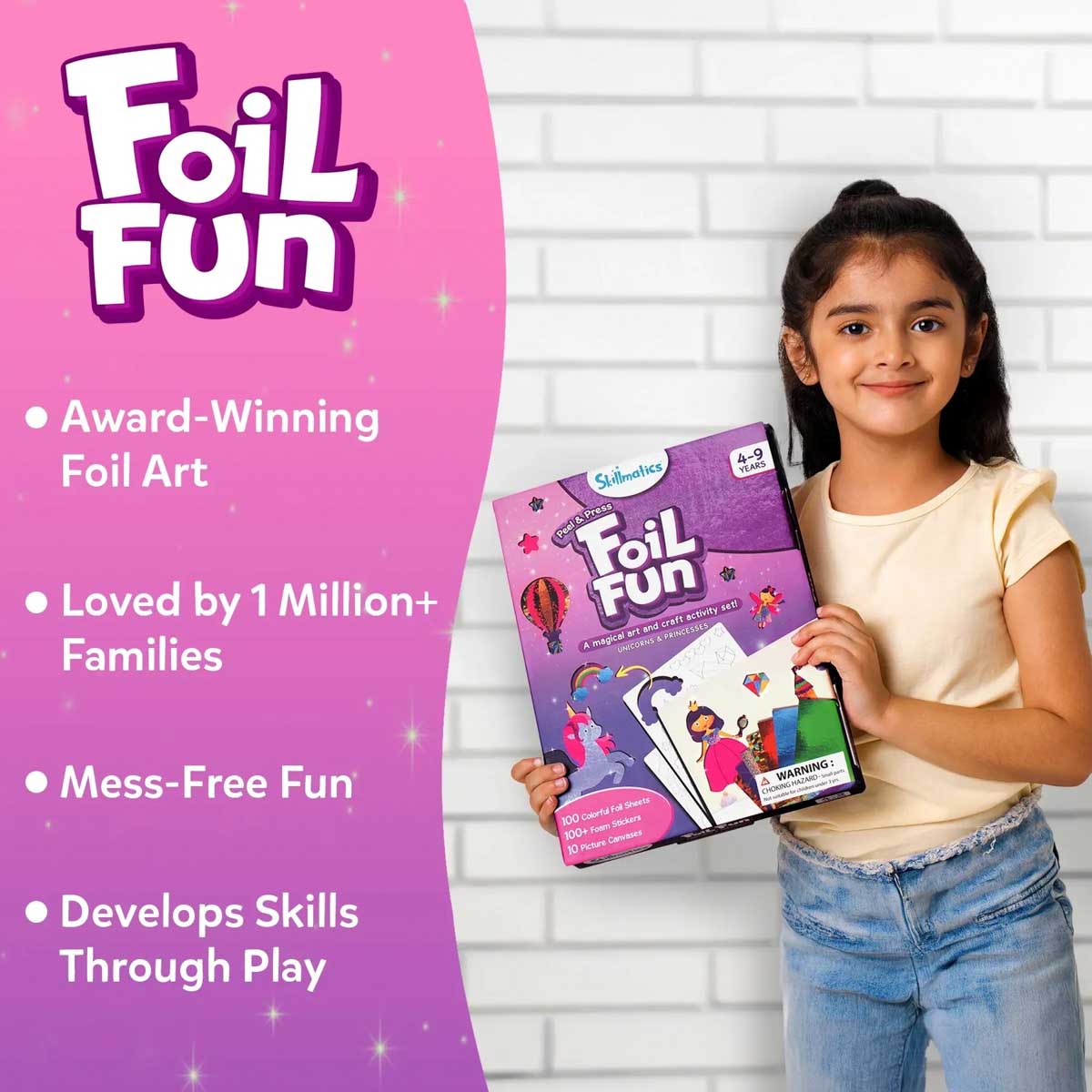 Skillmatics Peel & Press Foil Fun Art Kit - Unicorns & Princesses
