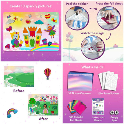Skillmatics Peel & Press Foil Fun Art Kit - Unicorns & Princesses