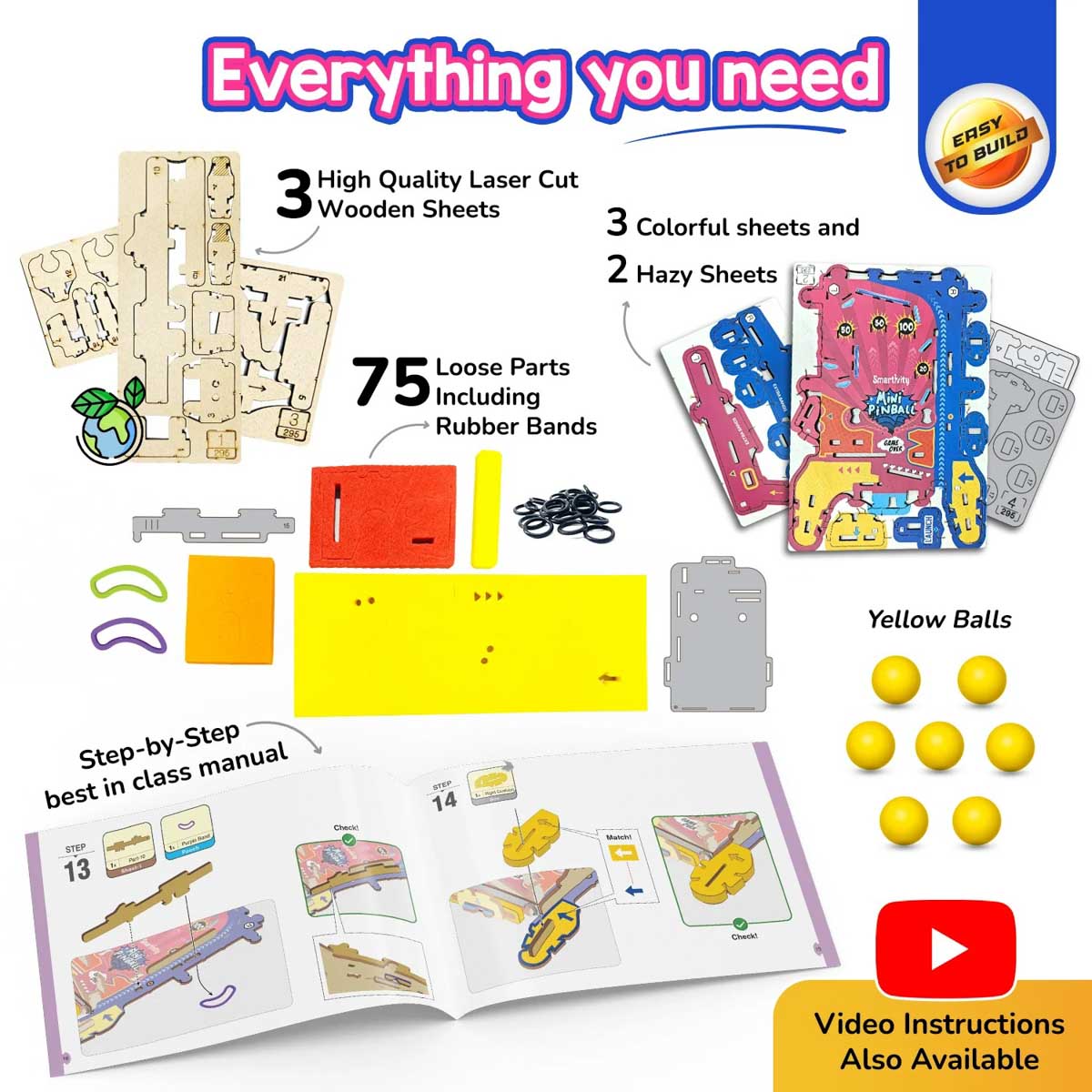 Smartivity Mini Pinball DIY STEM Construction Toy