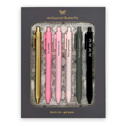 Antisocial Butterfly Pen Set