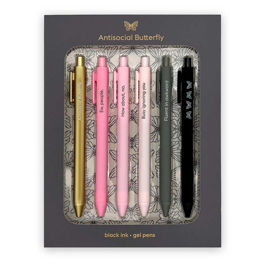 Antisocial Butterfly Pen Set